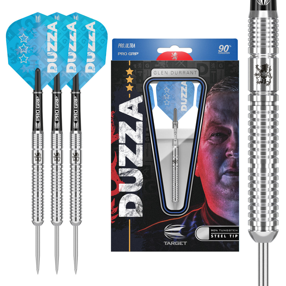 Glen Durrant 90% Tungsten Steel Tip Darts By Target