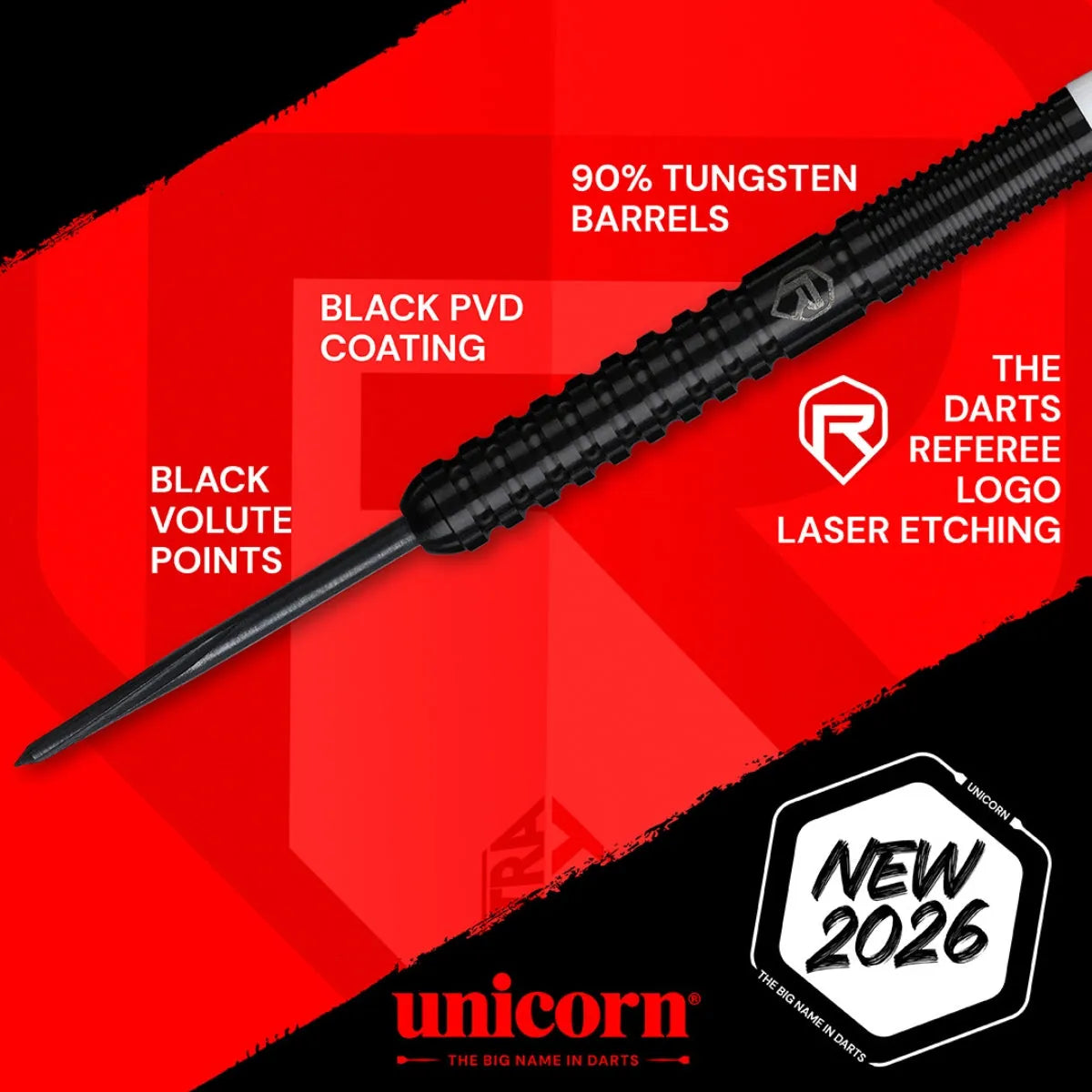 Unicorn Darts Referee 90% Tungsten Steel Tip Darts