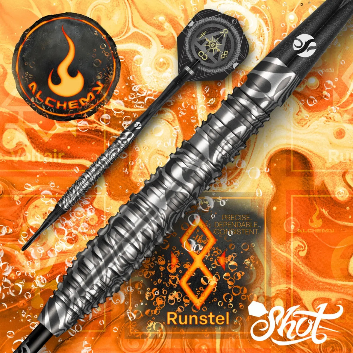 Shot Alchemy Runstel 90% Tungsten Steel Tip Darts