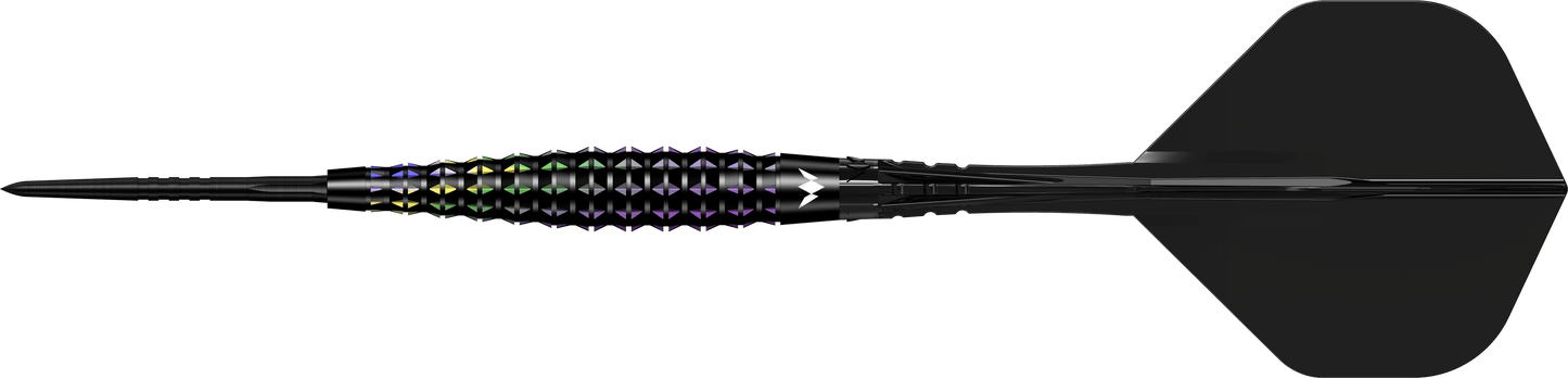 Mission Black Opal Darts - Steel Tip - 95% Tungsten - Black & Coral PVD
