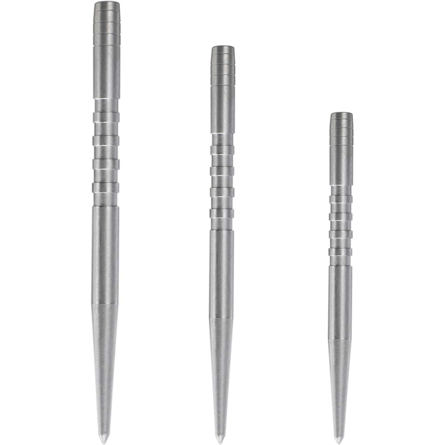 Condor Beak Dart Points - Steel Tip Replacement Points - With Cut - 5 Ring - Silver