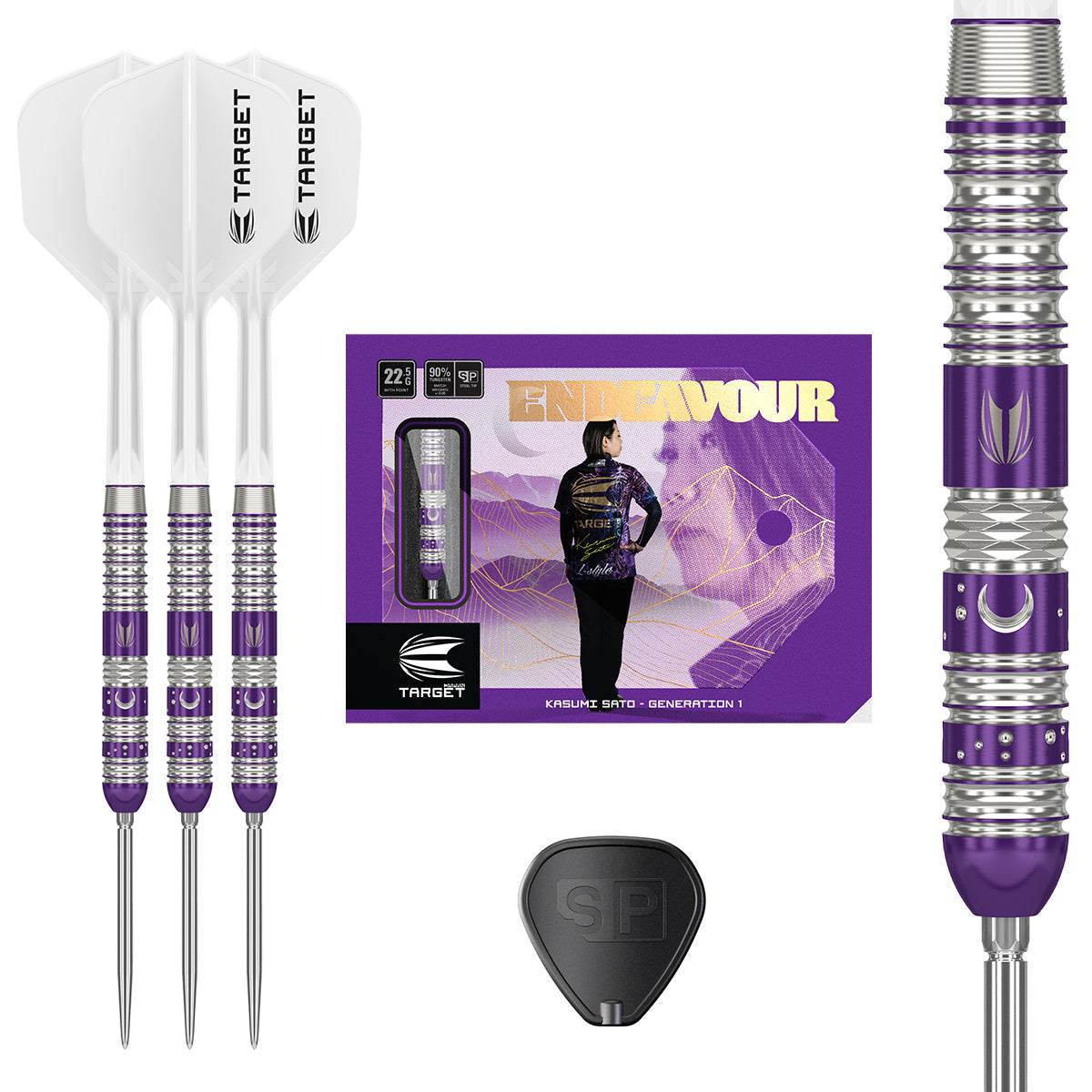 Endeavour G1 90% Tungsten Sp Steel Tip Darts By Target Japan