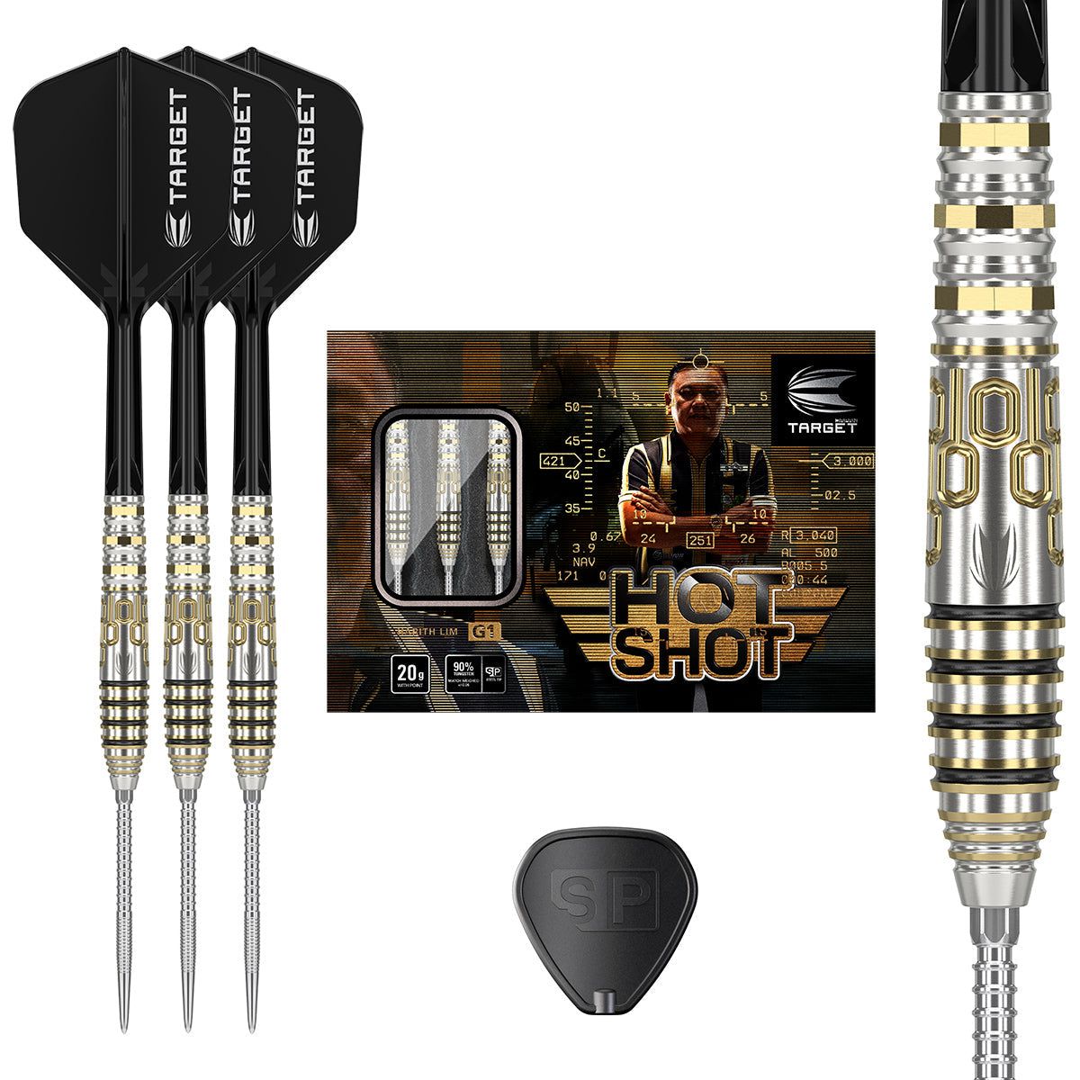 Hot Shot G1 90% Tungsten Sp Steel Tip Darts By Target Japan