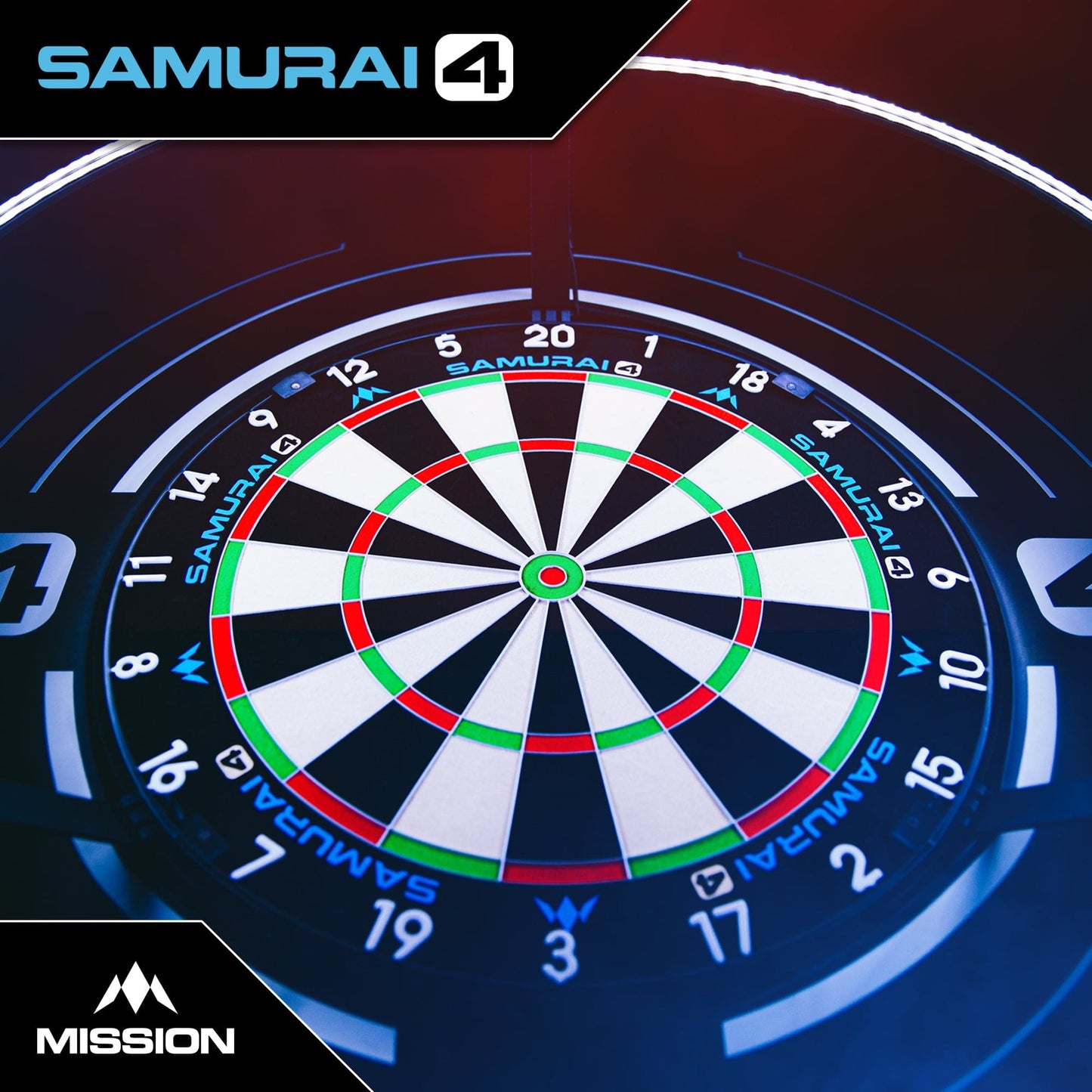 Mission Samurai 4 Dartboard Professional Knife Wire - White Spider