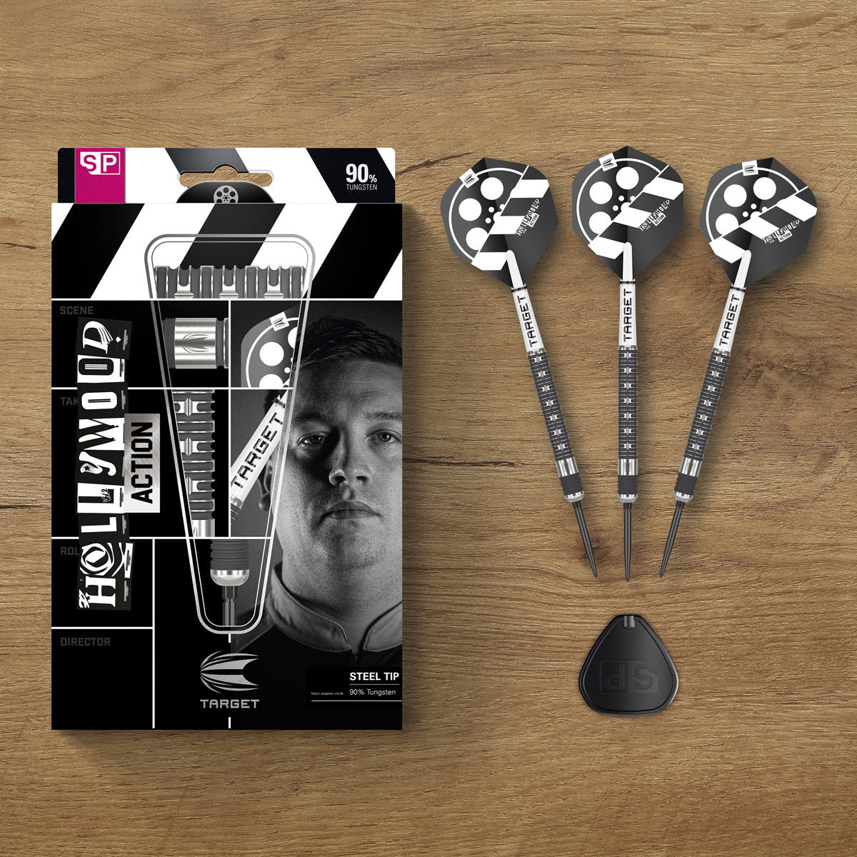 Hollywood Action 90% Tungsten Sp Steel Tip Darts By Target