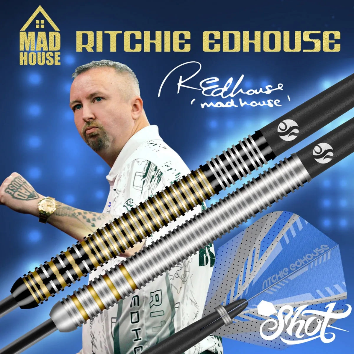 Shot Ritchie Edhouse 90% Tungsten Steel Tip Darts