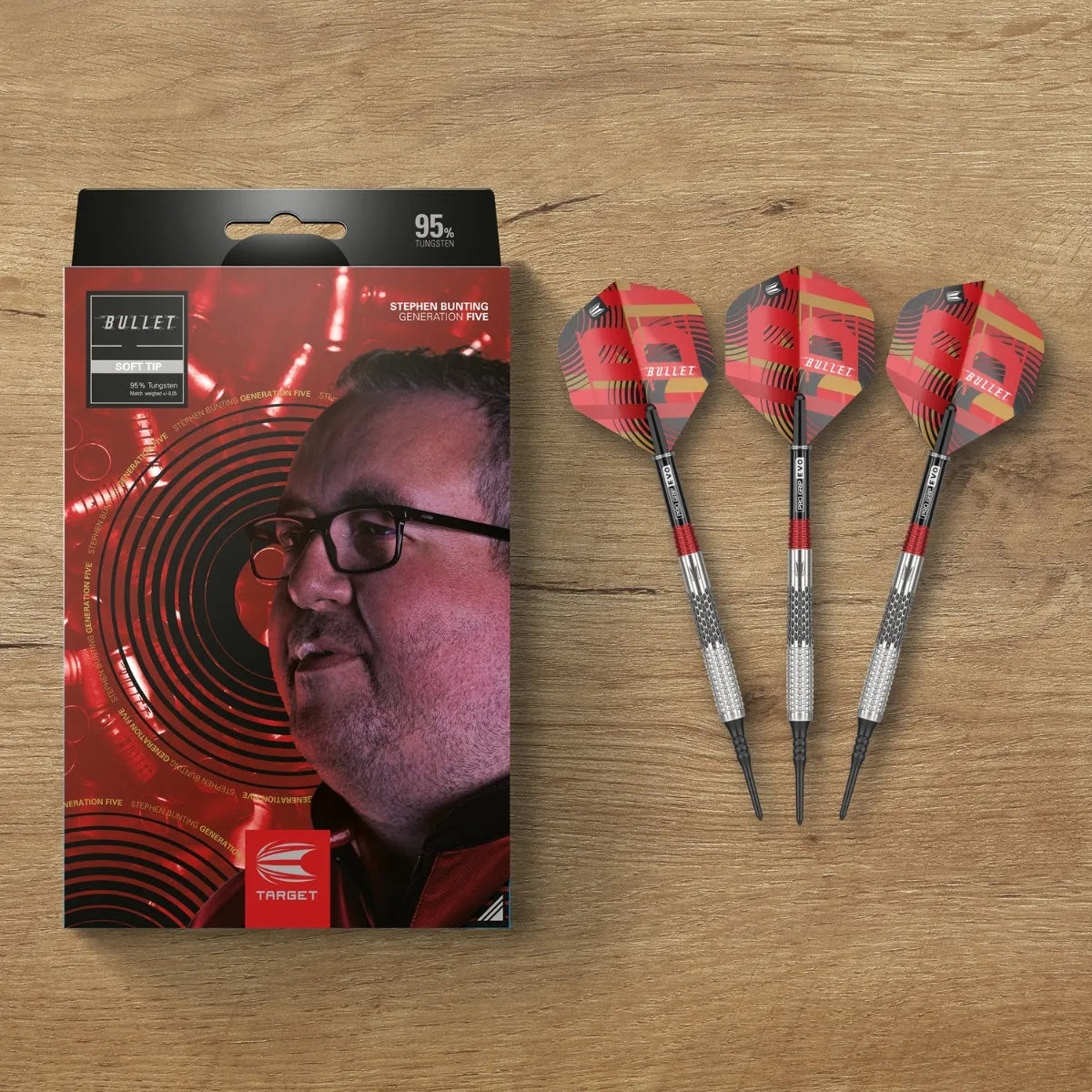 Stephen Bunting Gen 5 95% Tungsten Sp Steel Tip Darts By Target