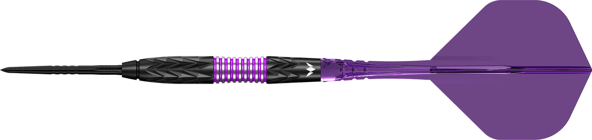 Mission Vector Darts Steel Tip - 95% Tungsten - Black Pvd & Purple Electro 24 Gram