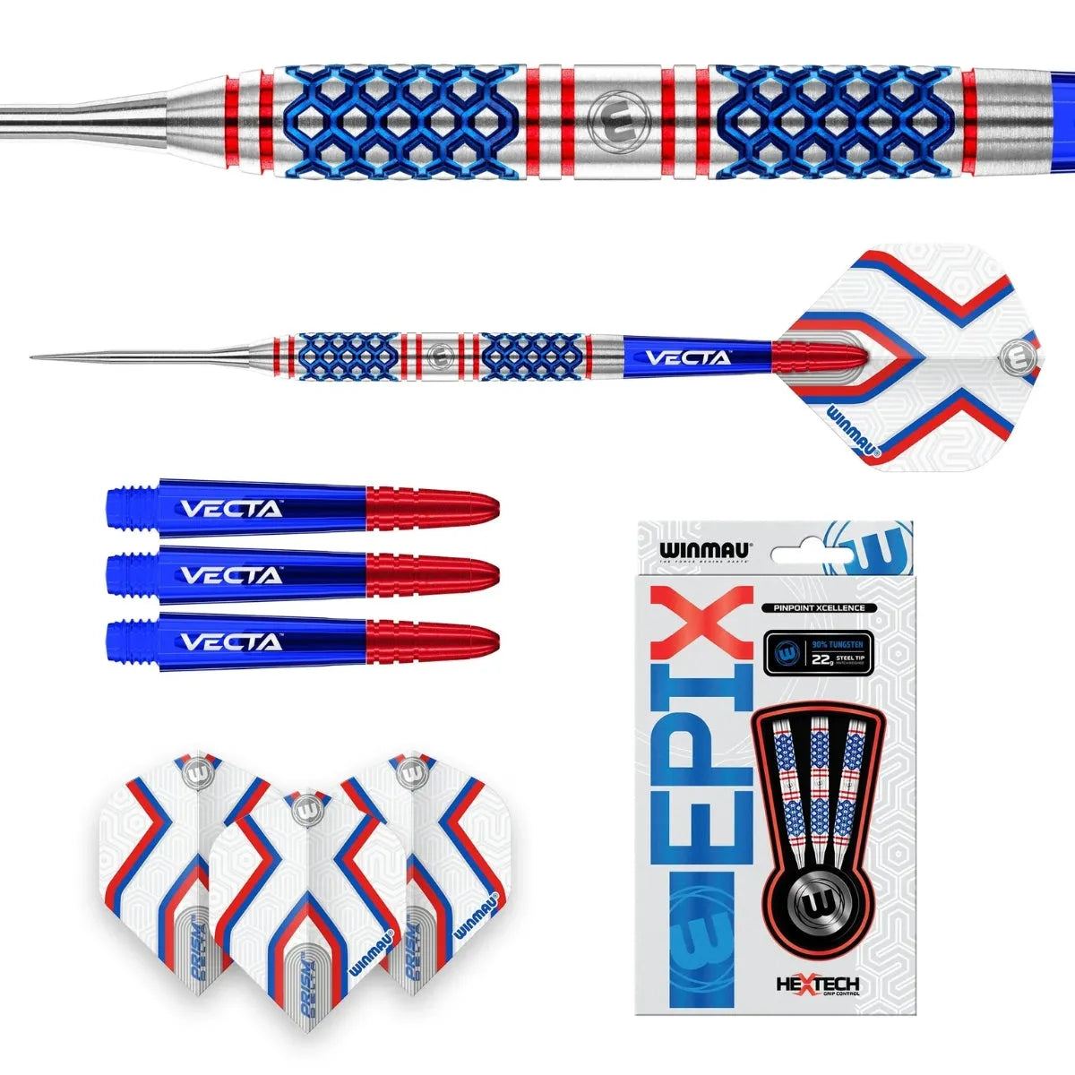 Epix 90% Tungsten Steel Tip Darts By Winmau