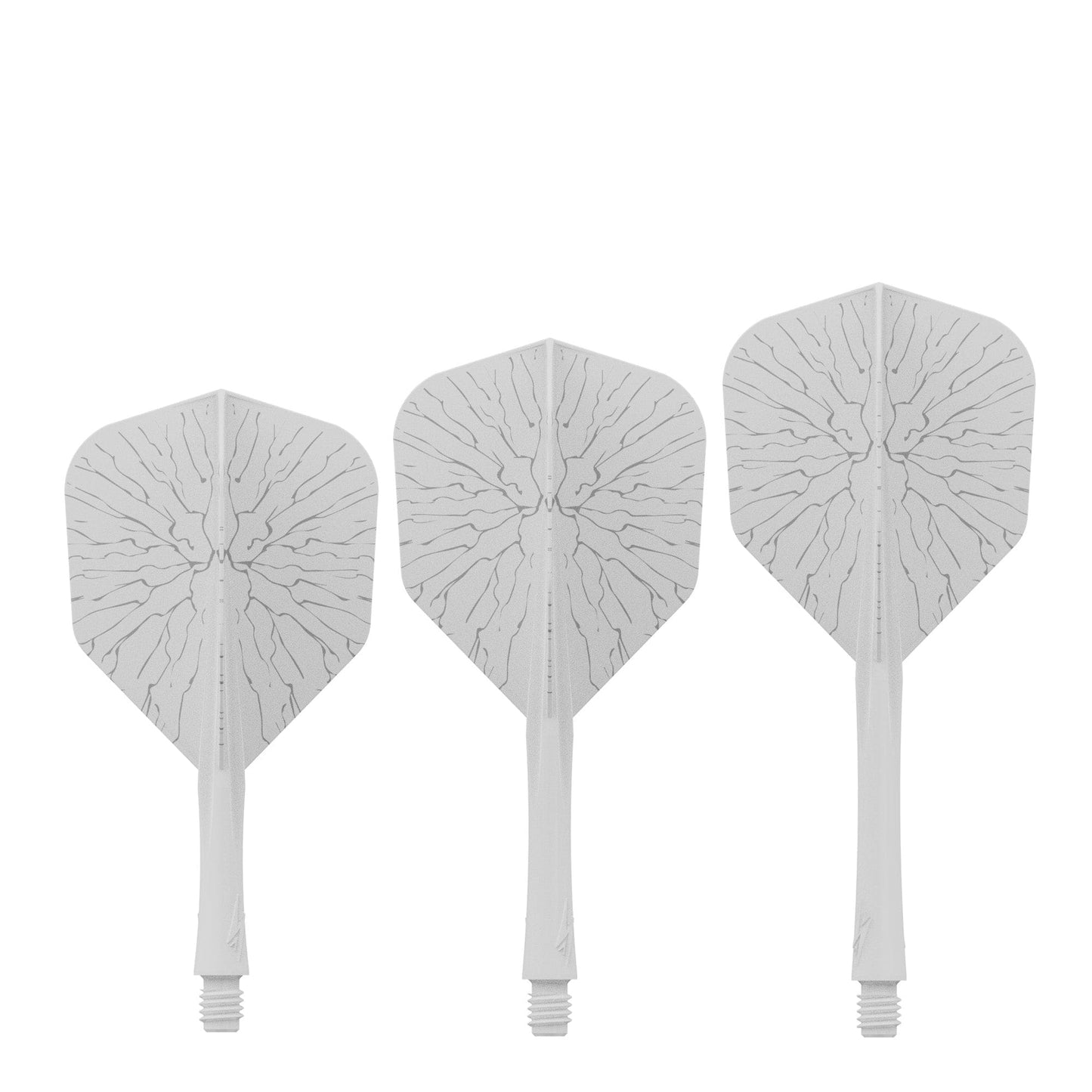 Caliburn SUP Flights - Moulded Shaft and Flight - Standard No6 - Crack - White