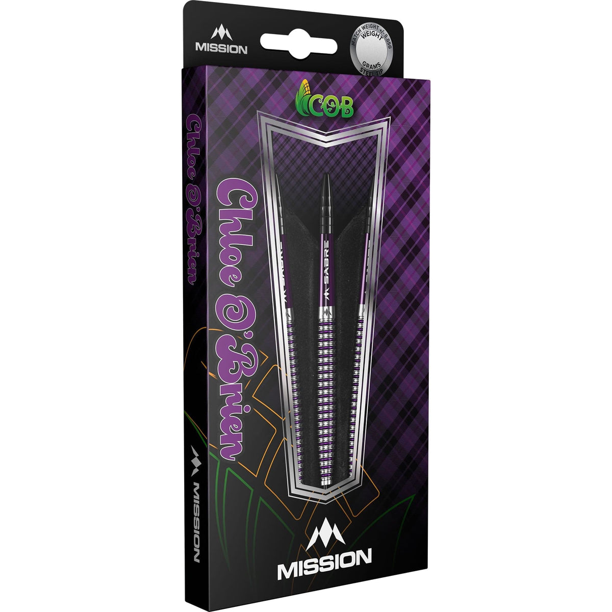 Mission Chloe Obrien Darts - Steel Tip - 95% - Electro Purple
