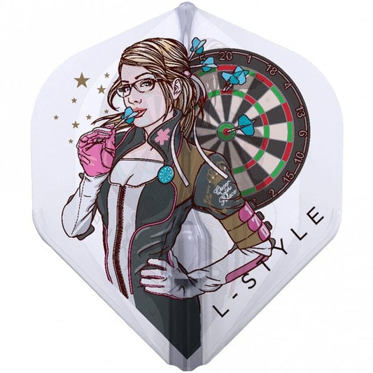 L-Style - Ez L-Flights - Integrated Champagne Ring - L1Ez - Fallon Sherrock V4 - Super - Clear White