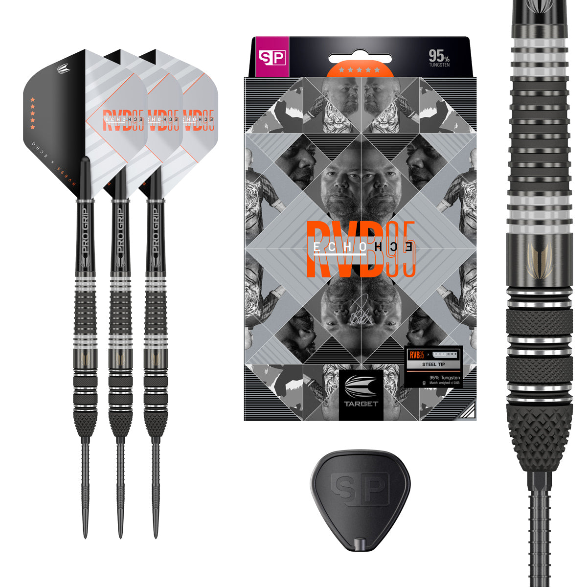Raymond Van Barneveld Rvb95 Echo 95% Tungsten Swiss Point Steel Tip By Target