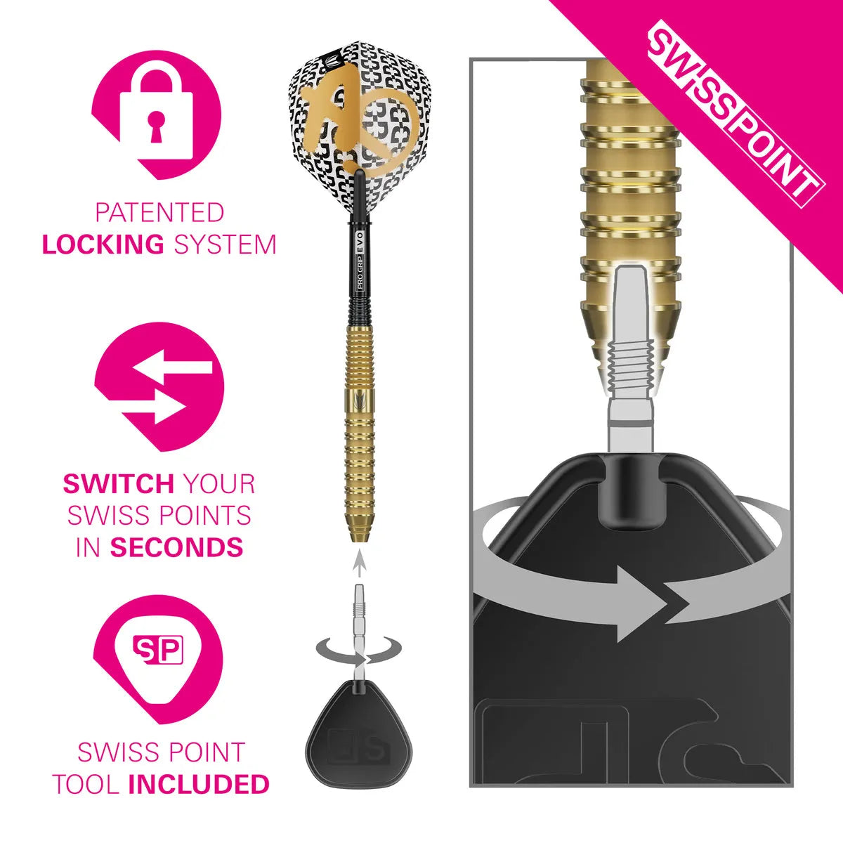 Target Bolide Envy 02 90% Tungsten Sp Steel Tip Darts