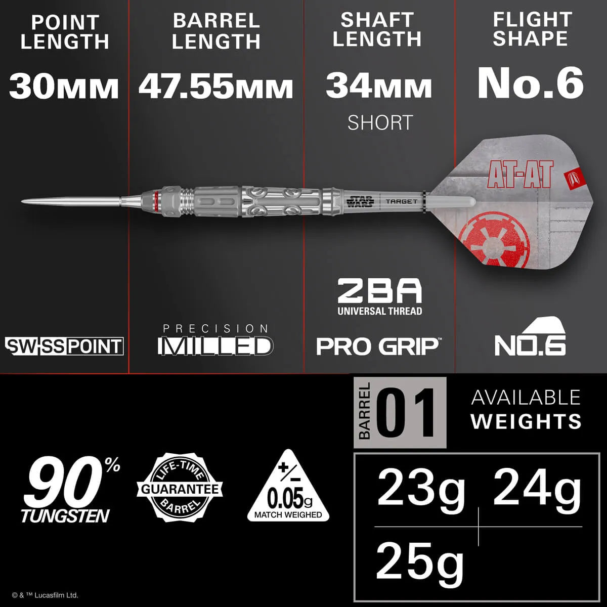 Star Wars™ | Target At-At 90% Tungsten Sp Steel Tip Darts