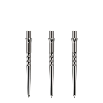 Caliburn Replaceable Dart Points - Ripple - No Lip - Silver - 40 Mm
