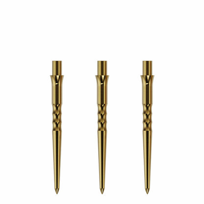 Caliburn Replaceable Dart Points - Ripple - No Lip - Gold - 32Mm