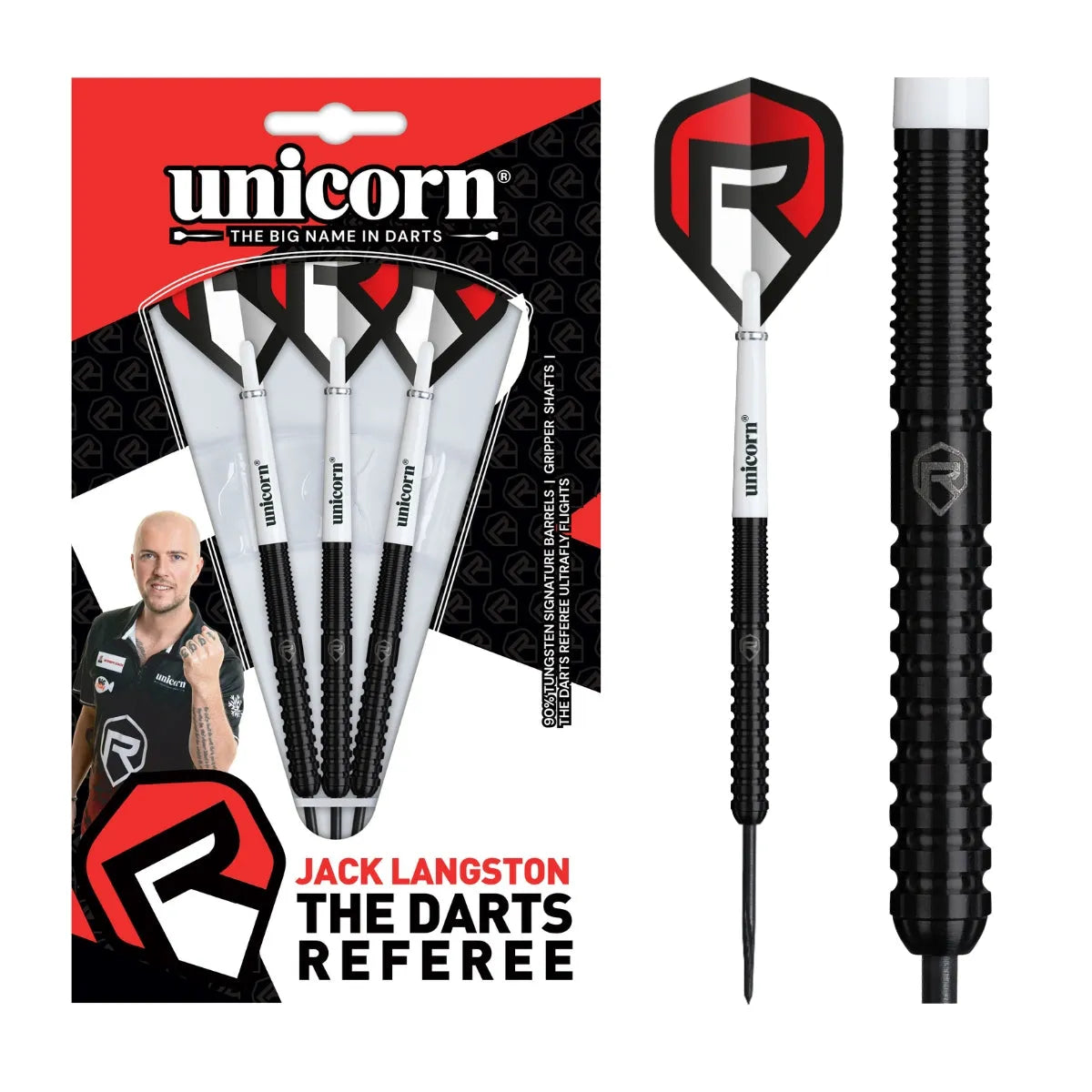 Unicorn Darts Referee 90% Tungsten Steel Tip Darts