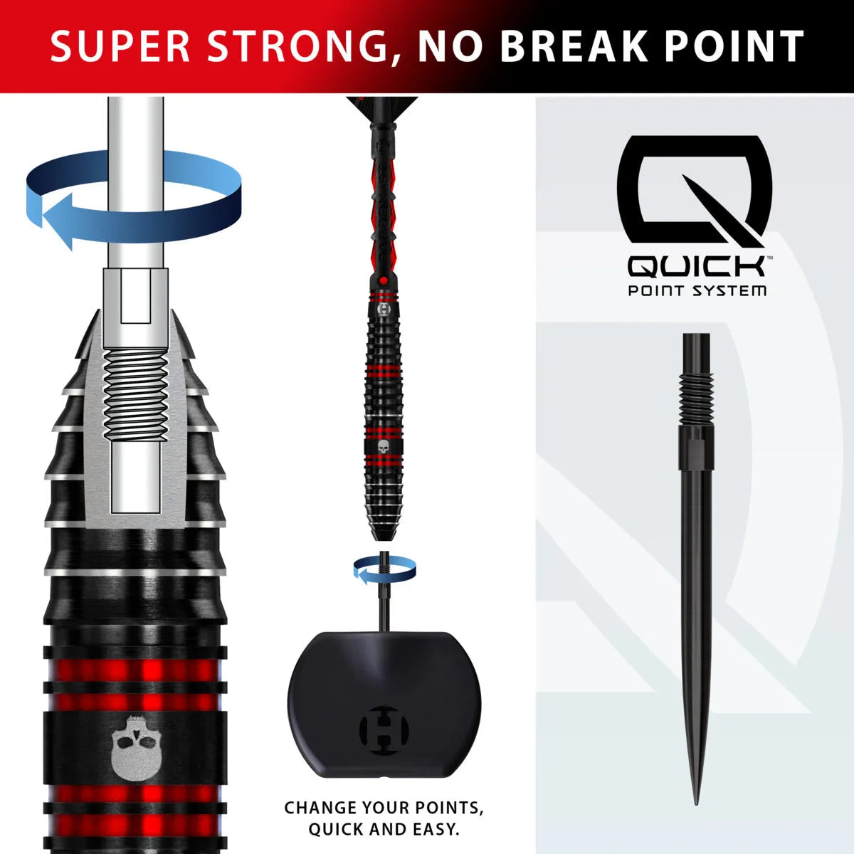 Harrows Ryan Searle QP 90% Tungsten Steel Tip Darts