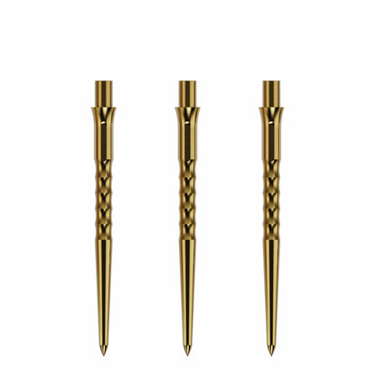 Caliburn Replaceable Dart Points - Ripple - No Lip - Gold 36Mm