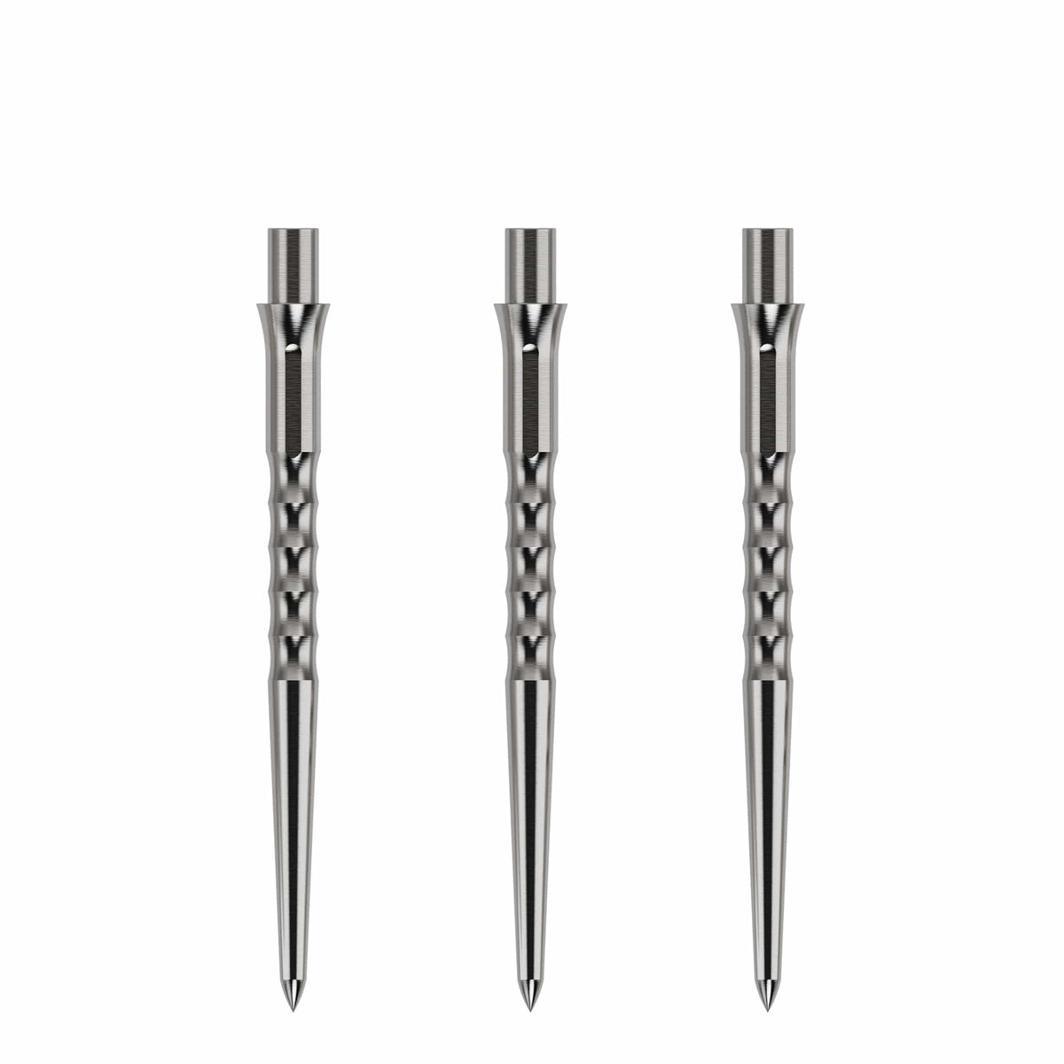 Caliburn Replaceable Dart Points - Ripple - No Lip - Silver - 40 Mm