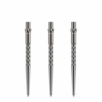 Caliburn Replaceable Dart Points - Ripple - No Lip - Silver - 40 Mm