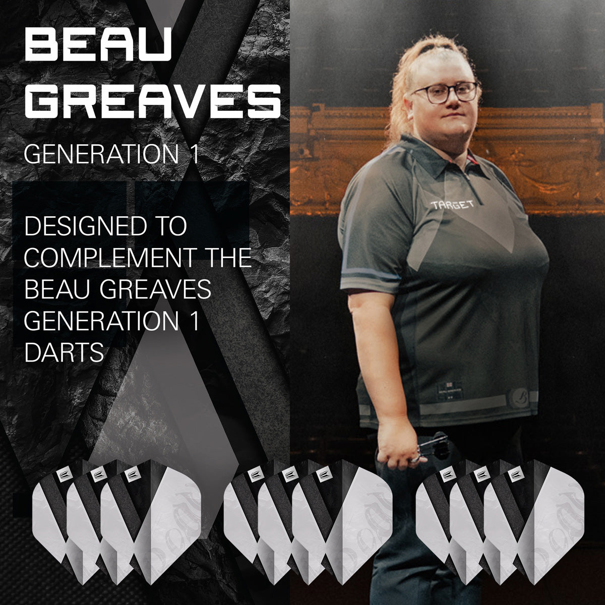 Target Beau Greaves G1 Pro Ultra Dart Flights (3 Sets) No 2