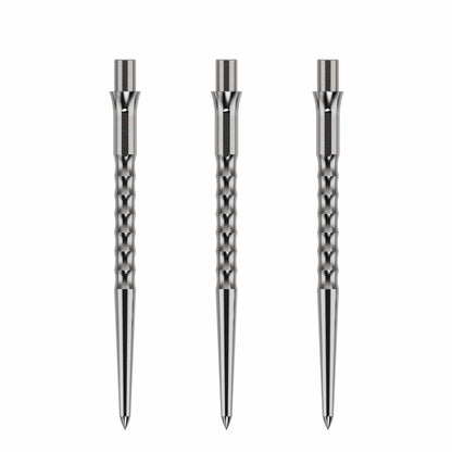 Caliburn Replaceable Dart Points - Ripple - No Lip - Silver - 36Mm