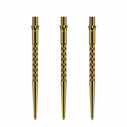 Caliburn Replaceable Dart Points - Ripple - No Lip - Gold - 32Mm