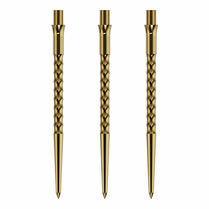Caliburn Replaceable Dart Points - Ripple - No Lip - Gold - 32Mm