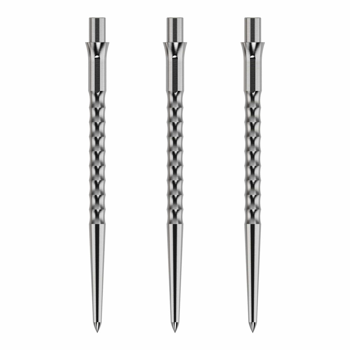 Caliburn Replaceable Dart Points - Ripple - No Lip - Silver - 40 Mm