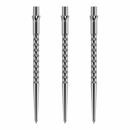 Caliburn Replaceable Dart Points - Ripple - No Lip - Silver - 40 Mm