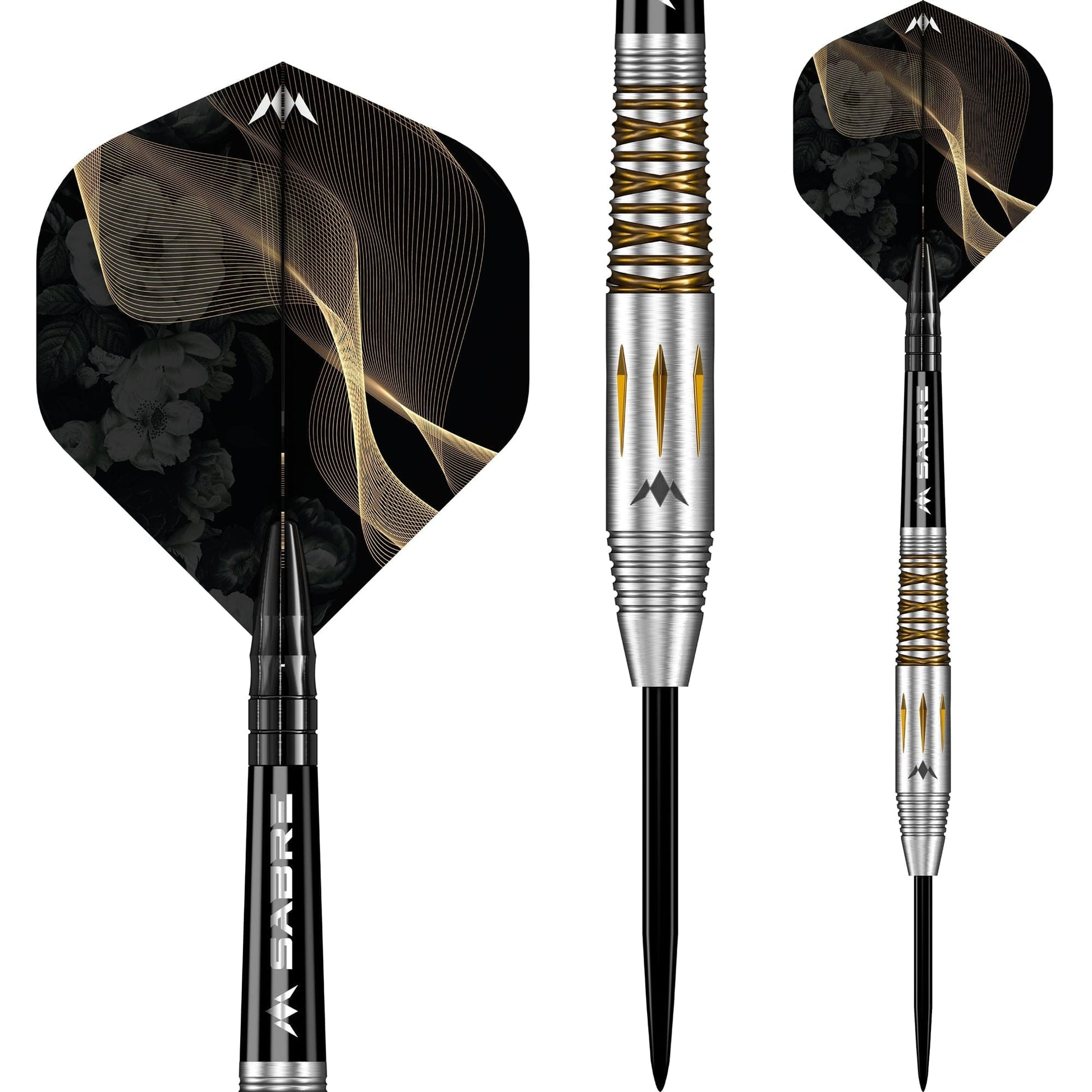 Mission Almudena Fajardo Ayuso Darts - Steel Tip - 95% Tungsten - Gold Pvd Milled Silver