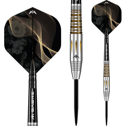 Mission Almudena Fajardo Ayuso Darts - Steel Tip - 95% Tungsten - Gold Pvd Milled Silver