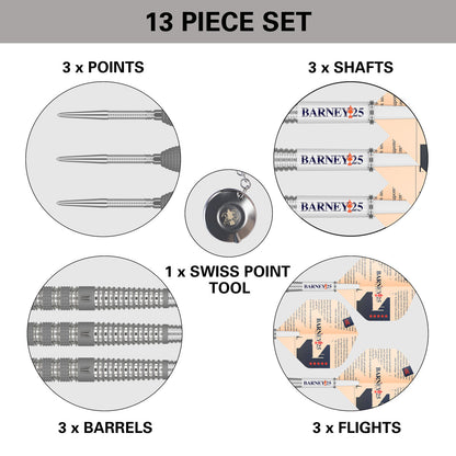 Barney 25 95% Tungsten Sp Steel Tip Darts By Target