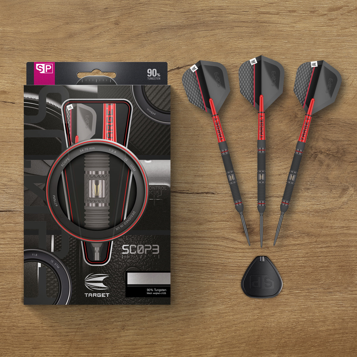 Scope 01 90% Tungsten Sp Steel Tip Darts By Target