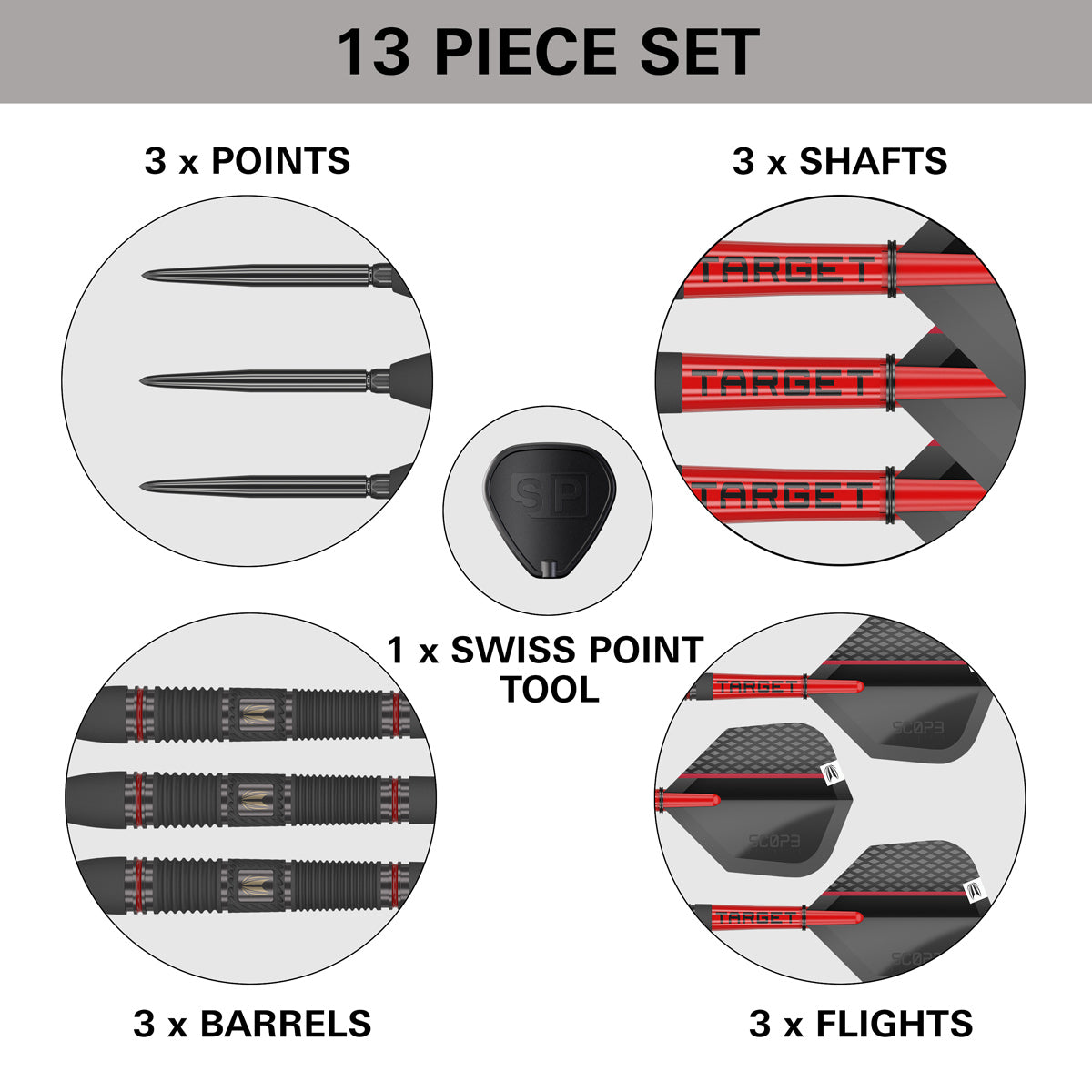 Scope 02 90% Tungsten Sp Steel Tip Darts By Target