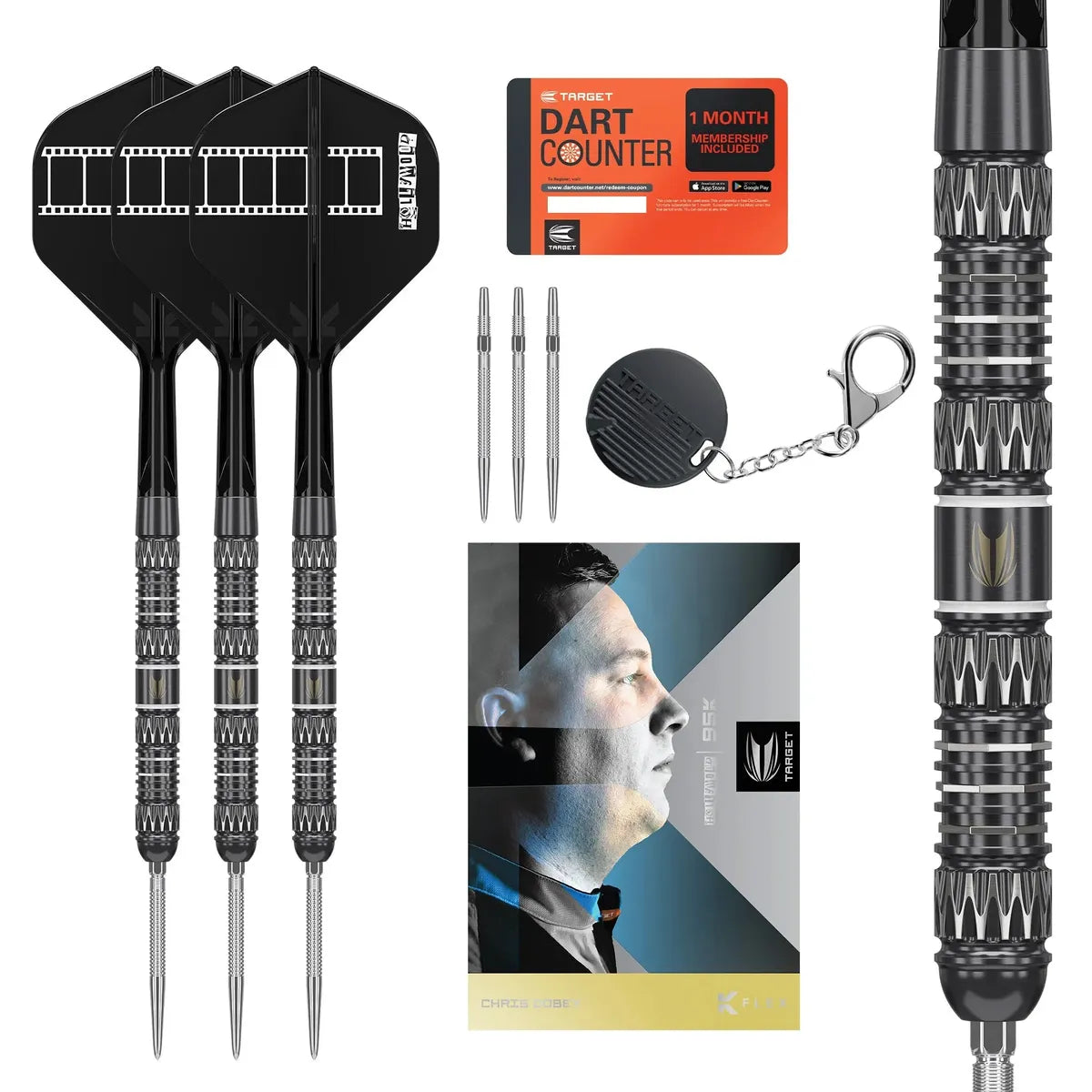 Target Chris Dobey 95K 95% Tungsten Sp Steel Tip Darts
