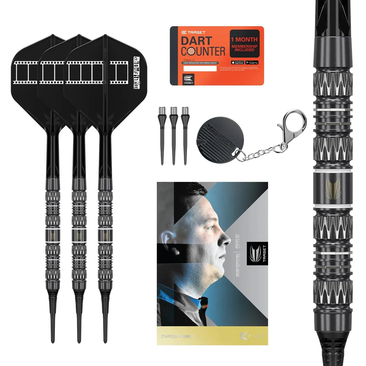 Target Chris Dobey 95K 95% Tungsten Sp Steel Tip Darts
