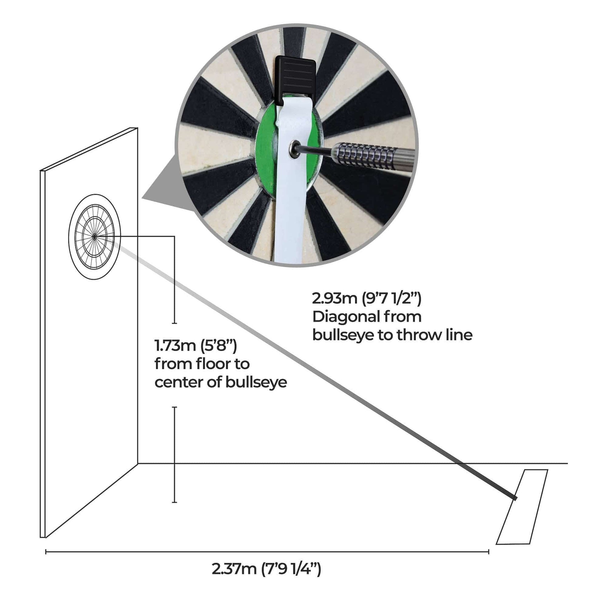 Mission Retractable Dartboard Measure