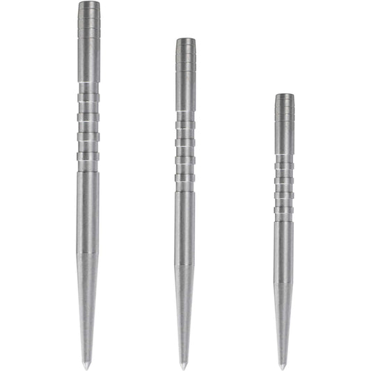 Condor Beak Dart Points - Steel Tip Replacement Points - With Cut - 5 Ring - Silver
