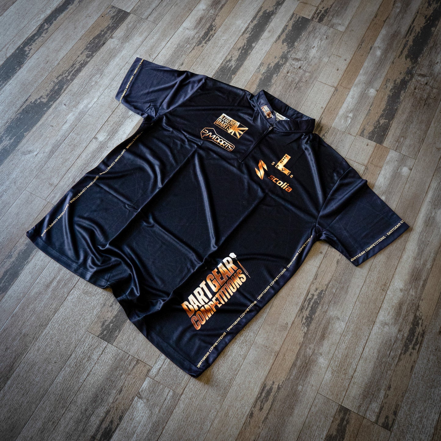 Dart Gear Competitions Limited Edition Black & Gold Darts Shirt