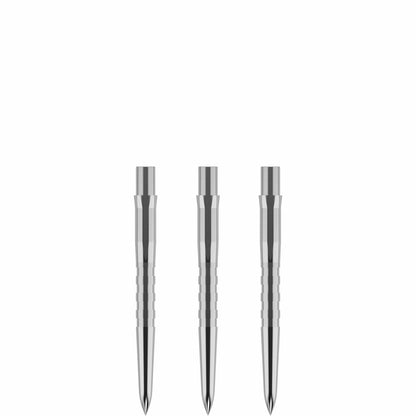 Mission Caliburn Replaceable Dart Points - Grooved - Silver - 38Mm