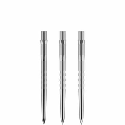 Mission Caliburn Replaceable Dart Points - Grooved - Silver - 38Mm