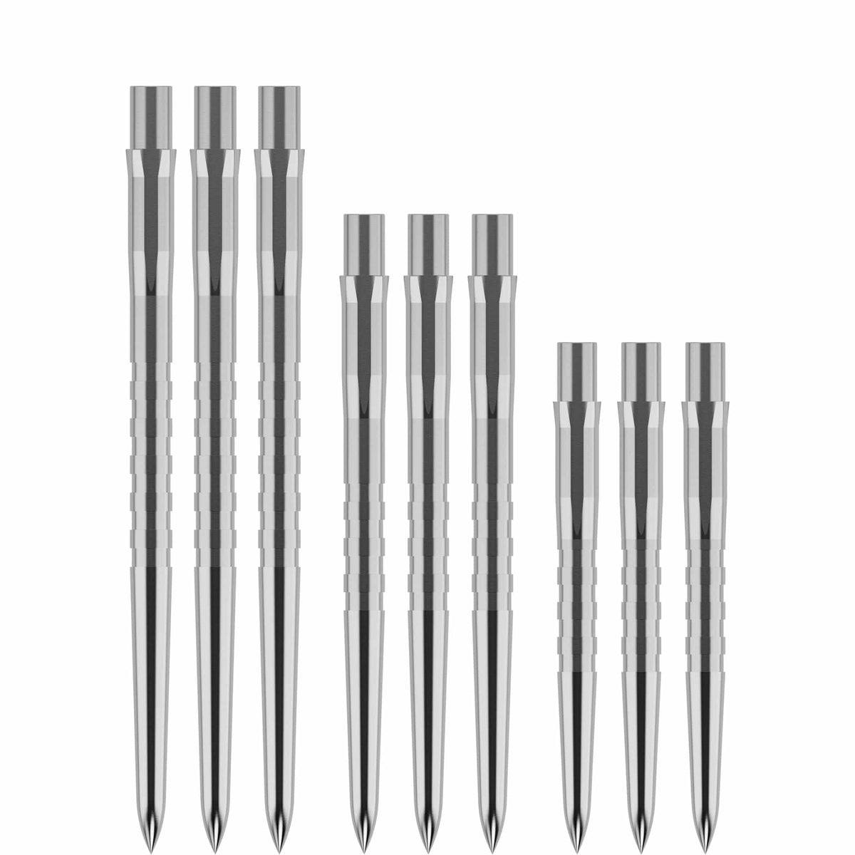 Mission Caliburn Replaceable Dart Points - Grooved - Silver - 38Mm