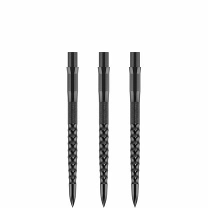 Mission Caliburn Replaceable Dart Points - Ripple - Black 38Mm