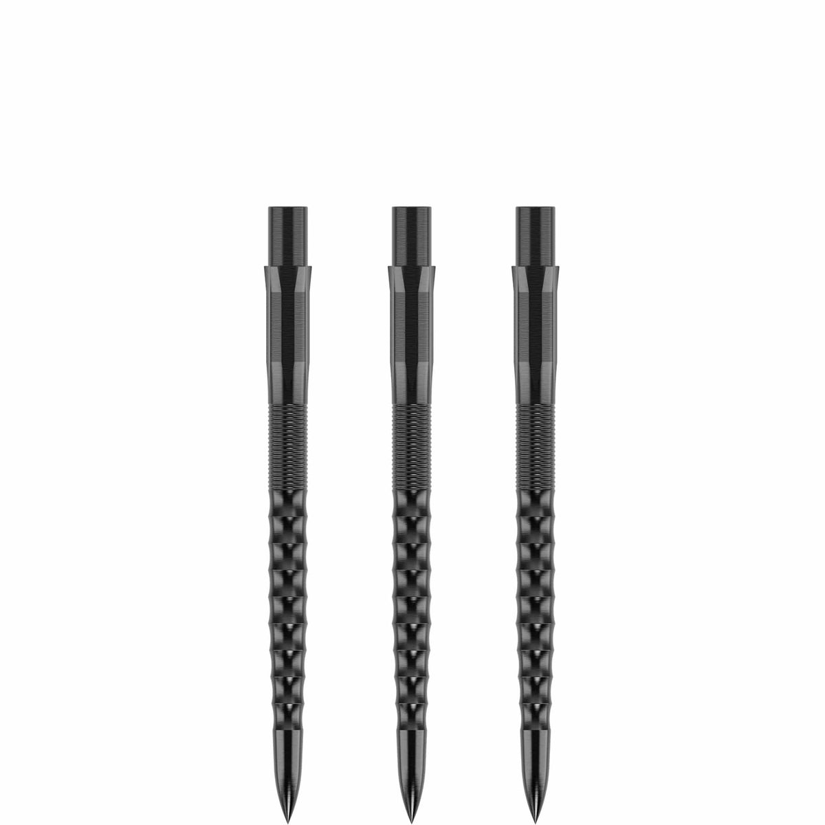 Mission Caliburn Replaceable Dart Points - Ripple - Black 26 Mm