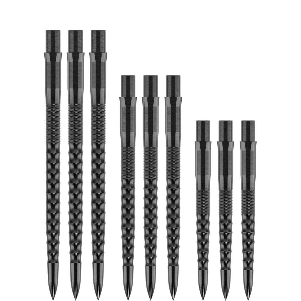 Mission Caliburn Replaceable Dart Points - Ripple - Black 26 Mm