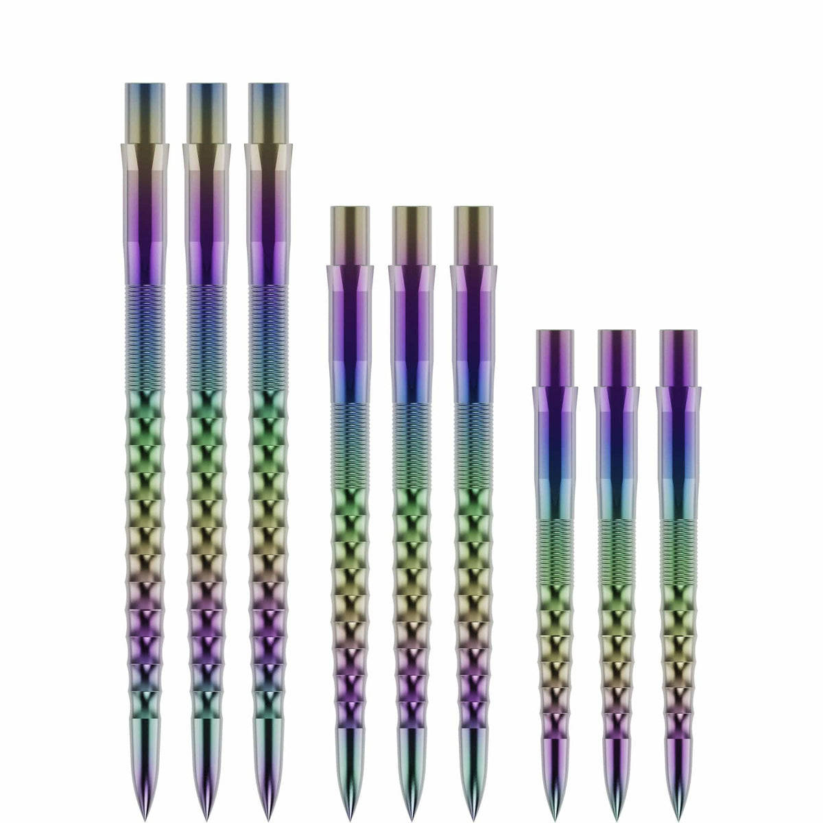 Caliburn Replaceable Dart Points - Ripple - No Lip - Rainbow - 38Mm