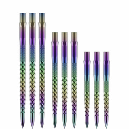 Caliburn Replaceable Dart Points - Ripple - No Lip - Rainbow - 38Mm